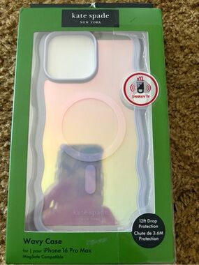 kate spade Iridescent Pink Wavy iPhone Case